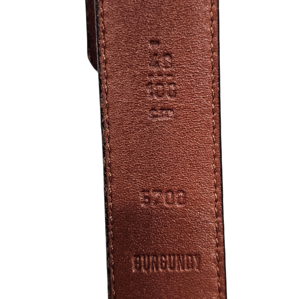 👜 Vintage Coach 8700 Belt | Solid Brass | Burgandy | Size 40 | Made in USA - Picture 5 of 8